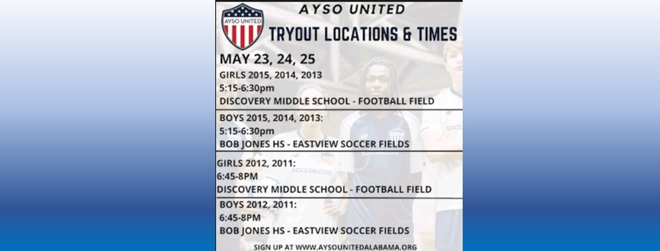 2022-2023 Tryouts for Younger Ages 