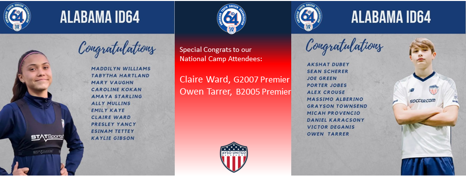 Alabama & National ID64 Players Announced