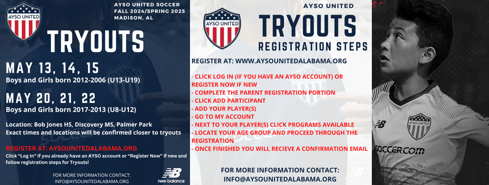 Fall 2024/Spring 2025 Tryouts Registration is Open!
